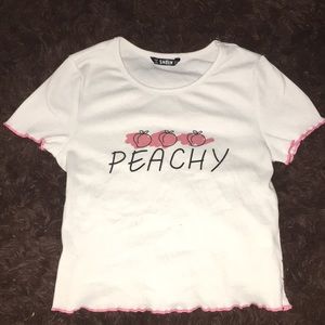 Peachy white crop top